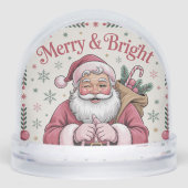 Santa Claus In Pink Sneeuwbol (Voorkant)