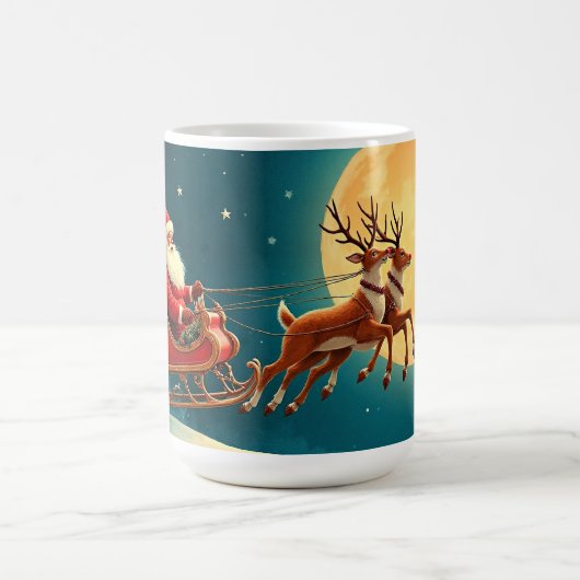 Santa Claus in sleigh with reindeer Koffiemok (Center)