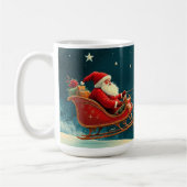 Santa Claus in sleigh with reindeer Koffiemok (Links)