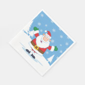 Santa Claus in Snowy Winter Scene Servet (Hoek)