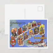 Santa Claus, Indiana  Big Letters Briefkaart (Voorkant / Achterkant)