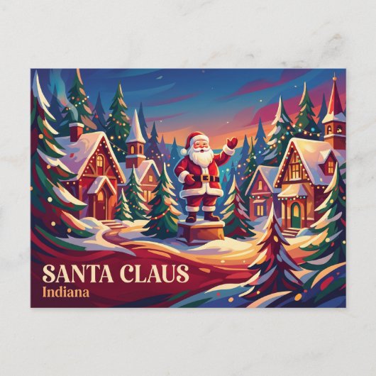 Santa Claus Indiana Briefkaart (Voorkant)