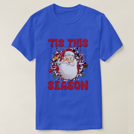Santa Claus is de seizoengroovy Floral Hippie T-shirt (Design voorkant)