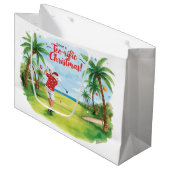 Santa Claus is golfing Christmas in July  Groot Cadeauzakje (Voorkant Gekanteld)