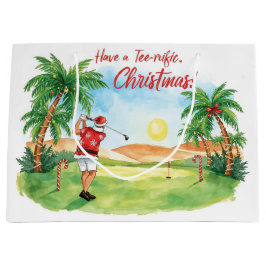 Santa Claus is golfing Christmas in July  Groot Cadeauzakje