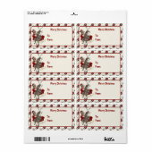 Santa Claus is laat-kerstLabels Etiket (Full Sheet)