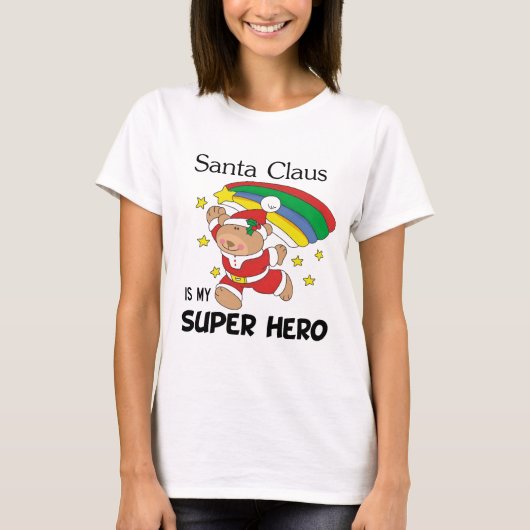 Santa Claus is mijn superheld kerst T-shirt (Voorkant)