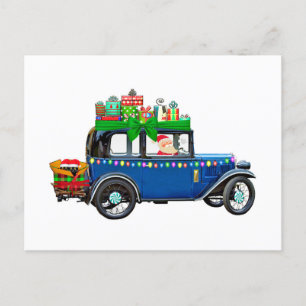 Santa Claus Jalopy Briefkaart