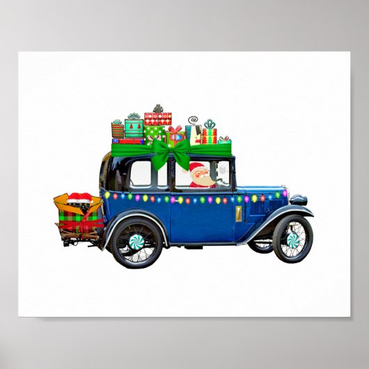 Santa Claus Jalopy Poster (Voorkant)