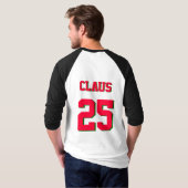 Santa Claus Jersey T-shirt (Achterkant volledig)