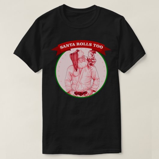 Santa Claus jiu jitsu judo Kerstbjj blij T-shirt (Design voorkant)