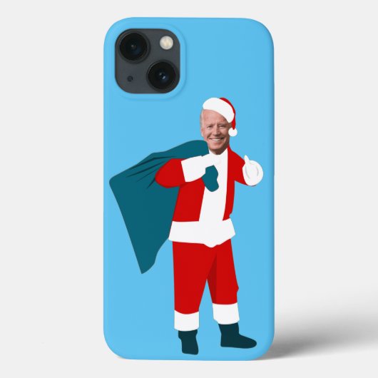 santa claus joe biden blauwe kerst Case-Mate iPhone case (Achterkant)