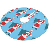 santa claus joe biden blauwe kerst kerstboom rok (Gekanteld)