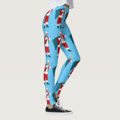 santa claus joe biden blauwe kerst leggings (Rechts)