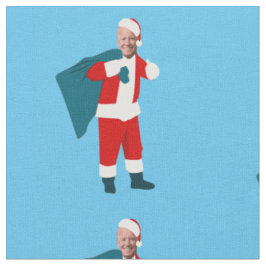 santa claus joe biden blauwe kerst stof