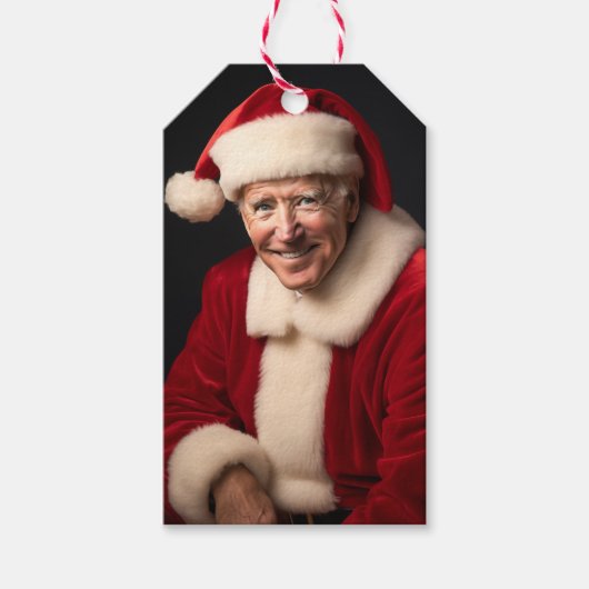 Santa Claus Joe Biden Cadeaulabel (Voorkant)