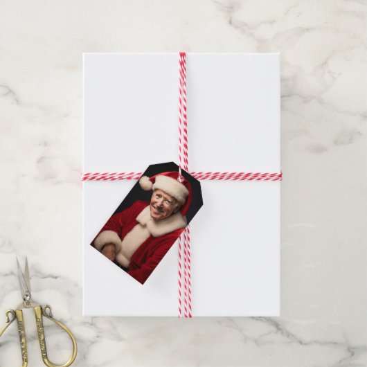 Santa Claus Joe Biden Cadeaulabel (Met Touw)