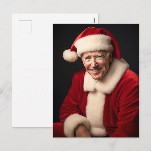 Santa Claus Joe Biden Feestdagenkaart (Voorkant / Achterkant)