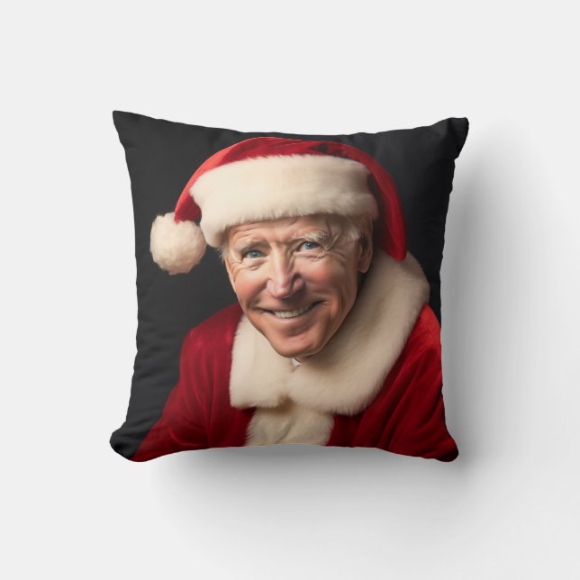 Santa Claus Joe Biden Kussen (Voorkant)