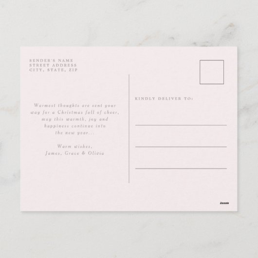 Santa Claus Jolly Retro Vakantie Briefkaart (Achterkant)