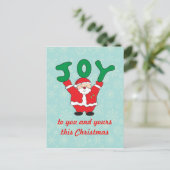 Santa Claus Joy Christmas Briefkaart (Staand voorkant)