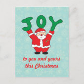 Santa Claus Joy Christmas Briefkaart (Voorkant)