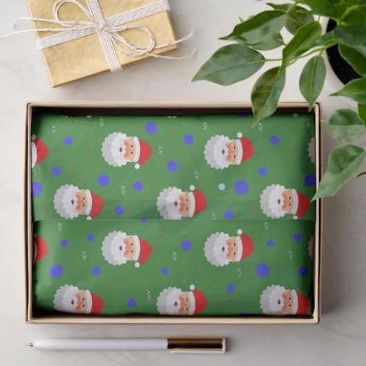 Santa Claus Joy Kerstgroene feestdag Tissuepapier (Geschenk)