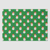 Santa Claus Joy Kerstgroene feestdag Tissuepapier (Voorkant)