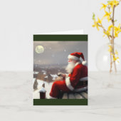 Santa Claus Kaart (Gele Bloem)