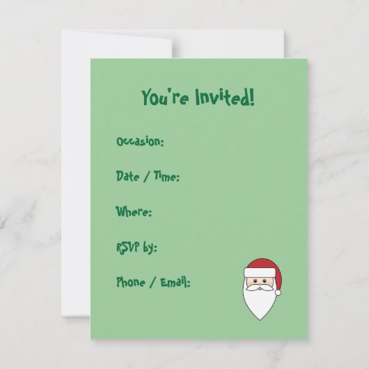 Santa Claus Kaart (Achterkant)