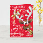 Santa Claus Kaart (Gele Bloem)