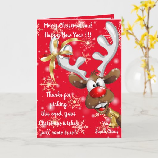 Santa Claus Kaart (Gele Bloem)