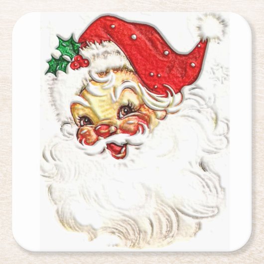 Santa Claus Kartonnen Onderzetters (Voorkant)