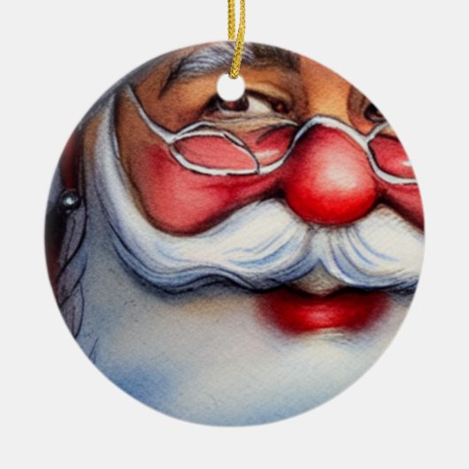 Santa Claus Keramisch Ornament (Voorkant)