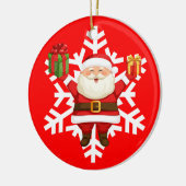 Santa Claus Keramisch Ornament (Links)