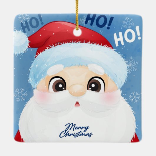 Santa Claus Keramisch Ornament (Achterkant)