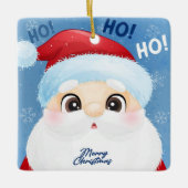Santa Claus Keramisch Ornament (Voorkant)