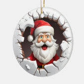 Santa Claus Keramisch Ornament (Links)
