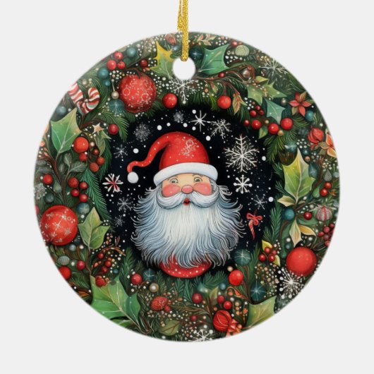 Santa Claus Keramisch Ornament (Achterkant)