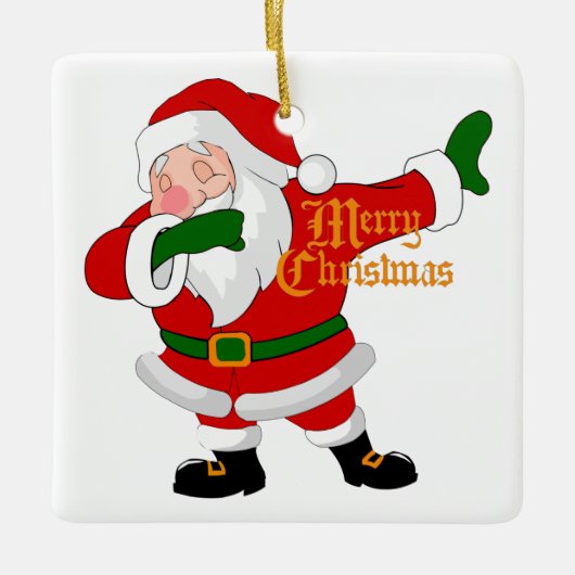 santa claus keramisch ornament (Voorkant)