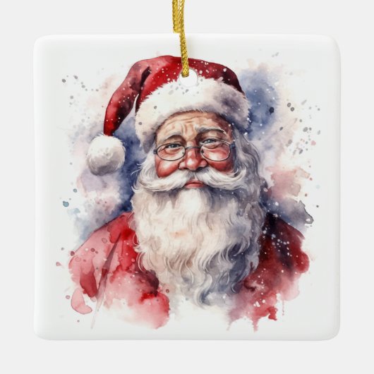 Santa Claus Keramisch Ornament (Voorkant)