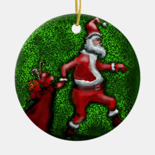 Santa Claus Keramisch Ornament (Voorkant)