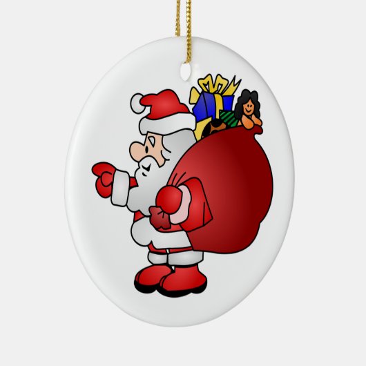 Santa Claus Keramisch Ornament (Rechts)