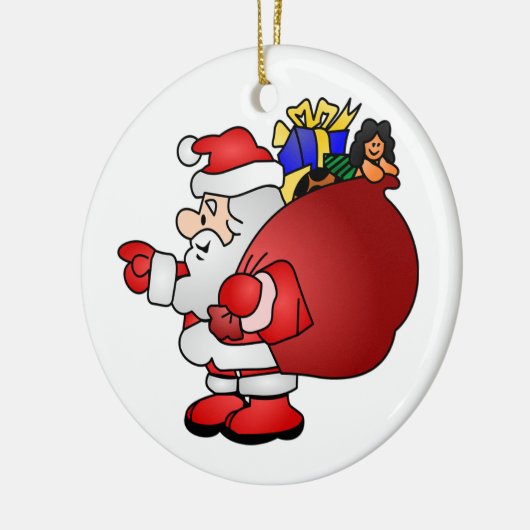 Santa Claus Keramisch Ornament (Links)