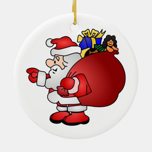 Santa Claus Keramisch Ornament (Achterkant)