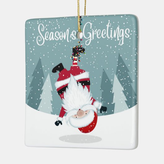 Santa Claus Keramisch Ornament (Links)