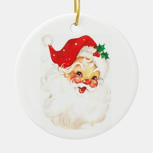 santa claus keramisch ornament (Voorkant)