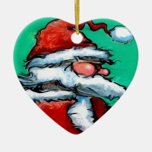 Santa Claus Keramisch Ornament (Voorkant)