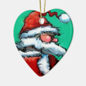Santa Claus Keramisch Ornament (Links)