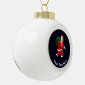 Santa Claus Keramische Bal Ornament (Links)